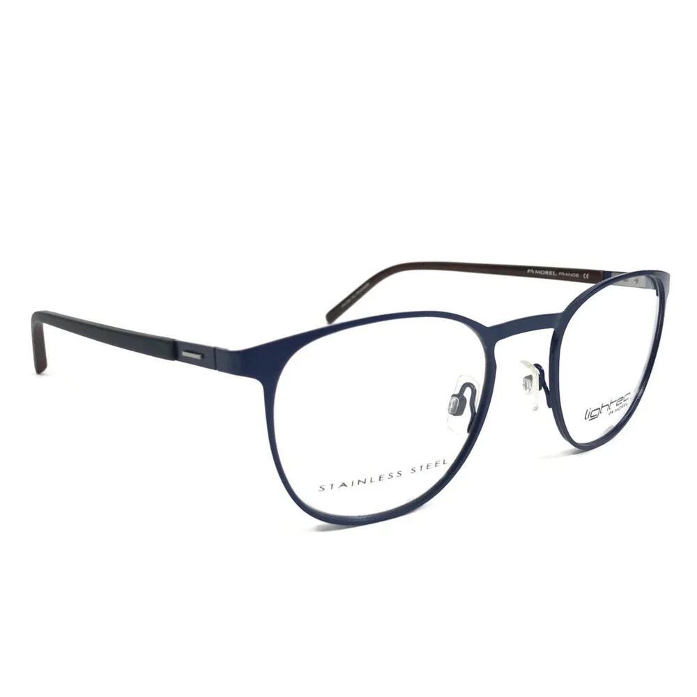 Lightec by Morel Eyeglasses Frames 8239L BB072 Brown Blue Full Rim 49-21-145